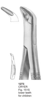  CRYER Fig. 151S lower teeth for children 